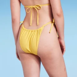 Women's Side-Tie Ultra High Leg Adjustable Coverage Bikini Bottom - Wild Fable™ Yellow -Wild Fable GUEST 0760c704 042b 4747 a2aa 79d80eb73699