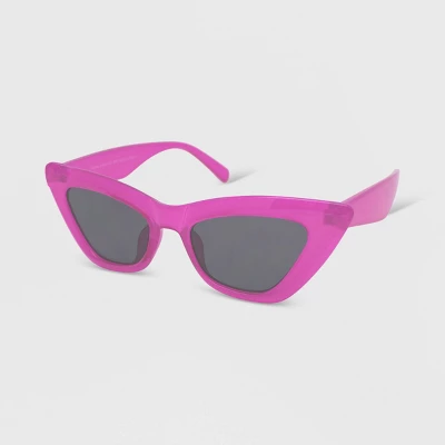 Women's Milky Plastic Cateye Sunglasses - Wild Fable™ Fuschia Pink 2 Women's Milky Plastic Cateye Sunglasses - Wild Fable™ Fuschia Pink