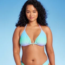 Women's Triangle Bikini Top With Shell Charm - Wild Fable™ -Wild Fable GUEST 1181a227 13bd 49b4 9757 c2c4cf76f405