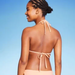 Women's Crochet Triangle Bikini Top - Wild Fable™ Peach -Wild Fable GUEST 1c046d07 8e14 40a9 a37a 1547d28e9288