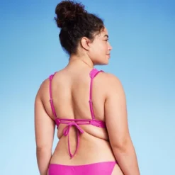 Women's Smocked Detail Longline Bikini Top - Wild Fable™ Purple -Wild Fable GUEST 24840889 c18a 4c15 ac7a 13d503056808