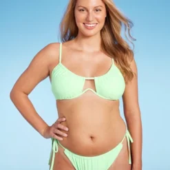 Women's Tunneled Underwire Bikini Top - Wild Fable™ Light Green -Wild Fable GUEST 2492fc7a 40fa 4fe8 a437 605717abc6e9
