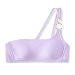 Women's Ring Detail One Shoulder Bralette Bikini Top - Wild Fable™ Shiny Light Purple -Wild Fable GUEST 26e04bce 19ee 473f a00b 3c7e245e6628