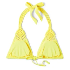 Women's Macrame Detail Triangle Bikini Top - Wild Fable™ Yellow -Wild Fable GUEST 2993163f 84d5 494c 82fb 6f3a06690dc9
