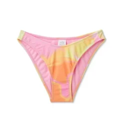Women's High Leg Cheeky Bikini Bottom - Wild Fable™ Pink/Orange/Yellow Tie-Dye -Wild Fable GUEST 2eb6e4ac 3271 42cd b642 ddc1d5328c72