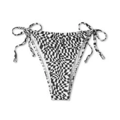 Women's Side-Tie Adjustable Coverage Ultra High Leg Bikini Bottom - Wild Fable™ Black/White Check Print -Wild Fable GUEST 2f14a4c8 7d08 4ecc 9bc1 58211eb2b83f