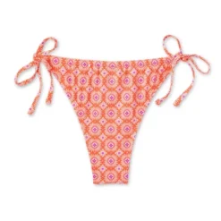 Women's Ultra High Leg Adjustable Coverage Bikini Bottom - Wild Fable™ Orange Tile Print -Wild Fable GUEST 305db2c0 d32f 4d36 89df 11711162d629