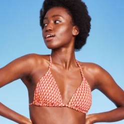 Women's Ribbed Triangle Bikini Top - Wild Fable™ Geo Print -Wild Fable GUEST 331dcde6 afa0 471c 802c 9862ddea0a8f