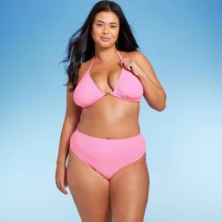 Women's Butterfly Charm Plisse Textured Triangle Bikini Top - Wild Fable™ -Wild Fable GUEST 37b436fd 0c5d 4901 8e7a 9b7625be9b3a