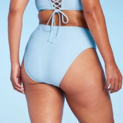 Women's High Leg Cheeky High Waist Bikini Bottom - Wild Fable™ Light Blue -Wild Fable GUEST 386c3918 01b4 40ee 8bb3 e8d20344dc8a