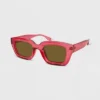 Women's Plastic Chunky Square Crystal Sunglasses - Wild Fable™ Red -Wild Fable GUEST 3c0db91d 5114 4f9d 9b5a f7e87677eeb7