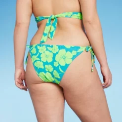 Women's Adjustable Coverage Bikini Bottom - Wild Fable™ Blue/Green Tropical Print -Wild Fable GUEST 3c565e26 f43f 41d8 bd5b b6b4d8933750