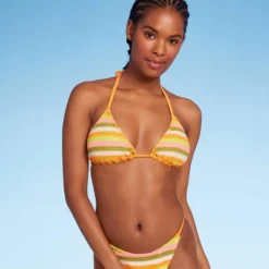 Women's Crochet Triangle Bikini Top - Wild Fable™ Orange Multi Striped 11 Women's Crochet Triangle Bikini Top - Wild Fable™ Orange Multi Striped -Wild Fable GUEST 3ca11389 2332 4d9f ae48 4c077914c6e8
