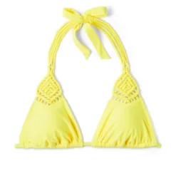 Women's Macrame Detail Triangle Bikini Top - Wild Fable™ Yellow -Wild Fable GUEST 3f66ecc6 88f8 432b 9261 652ca88298ae