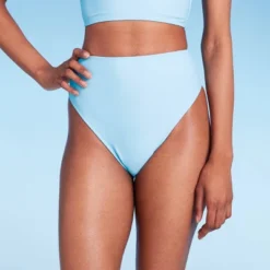 Women's High Leg Cheeky High Waist Bikini Bottom - Wild Fable™ Light Blue -Wild Fable GUEST 4643e7cb d800 4faa 8e6f f81d08383537