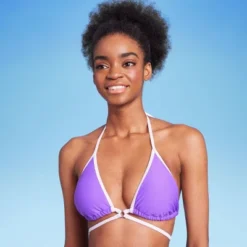 Women's Strappy Ring Front Triangle Bikini Top - Wild Fable™ Purple -Wild Fable GUEST 4b06bb84 9042 49a0 8122 848e58bf9b45
