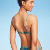 Women's Scoop Front Bralette Bikini Top - Wild Fable™ Blue Patchwork Print -Wild Fable GUEST 4d45b5a7 7db9 440b abf4 ec6d84e23469