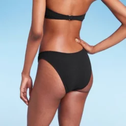 Women's Pucker Textured High Leg Cheeky Bikini Bottom - Wild Fable™