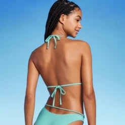 Women's Beaded Strap Triangle Bikini Top - Wild Fable™