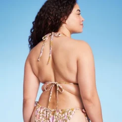 Women's Embroidered Detail Triangle Bikini Top - Wild Fable™ Multi Floral Print -Wild Fable GUEST 5ad655bb 7702 4cd9 9e23 9d657a4644da