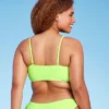 Women's Lace-Up Longline Bikini Top - Wild Fable™ Neon Green -Wild Fable GUEST 5c744199 d101 4077 a587 17c125af7c46