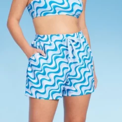 Women's 5" Board Swim Shorts - Wild Fable™ Multi Blue Swirl Print -Wild Fable GUEST 5ed15651 f9ed 4ba0 867b 677e760ad423