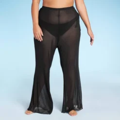 Women's Mesh Cover Up High Waist Flare Pants - Wild Fable™ -Wild Fable GUEST 66c88828 c1d8 4878 9c57 5c88fbcc1768