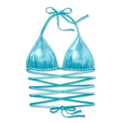 Women's Foil Triangle Bikini Top - Wild Fable™ Teal Green -Wild Fable GUEST 6a63d0ee ccfa 4c0b b76d 350dee425e43