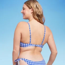 Women's Ruffle Trim Textured Underwire Bikini Top - Wild Fable™ Cobalt Blue Gingham Print 13 Women's Ruffle Trim Textured Underwire Bikini Top - Wild Fable™ Cobalt Blue Gingham Print -Wild Fable GUEST 6b014206 7d5a 41d3 aaa7 2d5c283084ba
