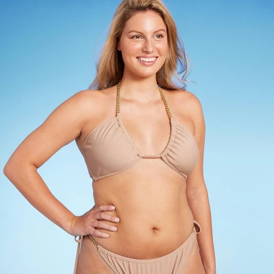 Women's Chain Detail U Bralette Bikini Top - Wild Fable™ Brown 6 Women's Chain Detail U Bralette Bikini Top - Wild Fable™ Brown - Image 4