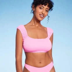 Women's Cap Sleeve Smocked Bralette Bikini Top - Wild Fable™ -Wild Fable GUEST 6c66fc84 2d09 47a2 8be4 5216854e5f26