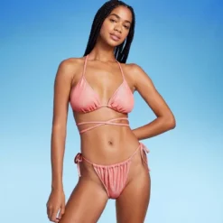 Women's Side-Tie Adjustable High Leg Bikini Bottom - Wild Fable™ Pink Lurex 8 Women's Side-Tie Adjustable High Leg Bikini Bottom - Wild Fable™ Pink Lurex -Wild Fable GUEST 6d5b66f9 8f4c 4cbd 97e9 8079a680f815