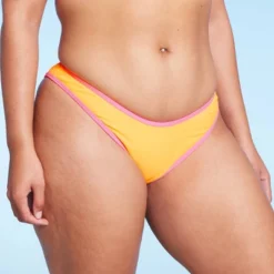 Women's Colorblock Ultra High Leg Extra Cheeky Bikini Bottom - Wild Fable™ Orange/Pink -Wild Fable GUEST 7805140c 1410 4cd1 9f37 0bb6c392c60c