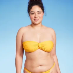 Women's Knot-Front Bandeau Bikini Top - Wild Fable™ Yellow -Wild Fable GUEST 79082055 08e7 436f 874a 9cad80e227e4