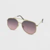 Women's Metal Geometric Aviator Sunglasses - Wild Fable™ Gold -Wild Fable GUEST 80cf21dd 0f2b 4cda 8552 be80504eb717