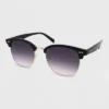 Women's Retro Browline Sunglasses - Wild Fable™ Black -Wild Fable GUEST 87736749 6f27 469c ad26 c68279fde438
