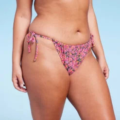 Women's Side-Tie Cheeky Bikini Bottom - Wild Fable™ Pink Floral Print 11 Women's Side-Tie Cheeky Bikini Bottom - Wild Fable™ Pink Floral Print -Wild Fable GUEST 87a6228f 81cb 4fed bfe6 fb1909ec3476
