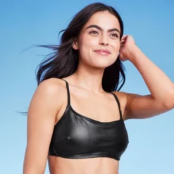 Women's Faux Leather Bralette Bikini Top - Wild Fable™ Black 11 Women's Faux Leather Bralette Bikini Top - Wild Fable™ Black -Wild Fable GUEST 8a0bc8df d27c 4585 8d09 92af1bfa328c