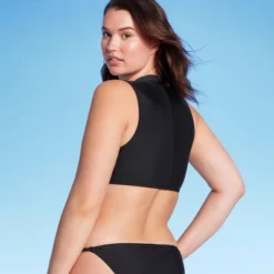 Women's Zip-Front Mock Neck Bikini Top - Wild Fable™ -Wild Fable GUEST 8f8ba476 d674 4f63 9b81 ab5fc589a0d2