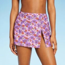 Women's Side-Slit Skirt Swimsuit Cover Up - Wild Fable™ Purple Floral Print 12 Women's Side-Slit Skirt Swimsuit Cover Up - Wild Fable™ Purple Floral Print -Wild Fable GUEST 953bd48a 54ba 46d4 9db5 3ade223fe88a
