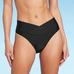 Women's Crossover High Leg Cheeky Mid-Rise Bikini Bottom - Wild Fable™ -Wild Fable GUEST 99b2e8fd d706 4e31 b657 616fa2c2b3f7