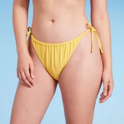 Women's Side-Tie Ultra High Leg Adjustable Coverage Bikini Bottom - Wild Fable™ Yellow -Wild Fable GUEST 9f93be20 36fa 4a1d 8e8f ec05d2d6fa7c