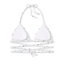 Women's Floral Print Strappy Triangle Bikini Top - Wild Fable™ White -Wild Fable GUEST a12cc542 ae15 45f9 9fb0 5149a053c5b8