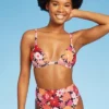 Women's Ribbed Fixed Triangle Bikini Top - Wild Fable™ -Wild Fable GUEST a36f36ab 865b 4aea 8c22 b095cf17672c