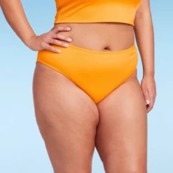 Women's Ribbed Scoop Front High Leg Cheeky Bikini Bottom - Wild Fable™ -Wild Fable GUEST a3ca8042 c0da 4c10 be99 6bf091b4f831