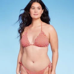 Women's Ribbed Triangle Bikini Top - Wild Fable™ Geo Print -Wild Fable GUEST a55f9ea8 e2a0 4c9e 81b7 881986f11a90