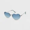 Women's Rimless Metal Heart Novelty Sunglasses - Wild Fable™ Blue -Wild Fable GUEST a7a1cf62 6b52 4fc0 96e7 024690b6d65a