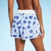 Women's 4" Inseam High Waist Lace-Up Board Shorts - Wild Fable™ Blue Floral Print -Wild Fable GUEST aa995792 f949 4297 8718 c04ef835116b