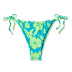 Women's Adjustable Coverage Bikini Bottom - Wild Fable™ Blue/Green Tropical Print -Wild Fable GUEST ac2f67ed 85fe 4e62 809c 2c43ccca279d