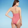 Women's Keyhole Cross Front Halter Ultra High Leg Cheeky One Piece Swimsuit - Wild Fable™ Red -Wild Fable GUEST b630a5ce dd21 4e10 80cb 9856076347a9